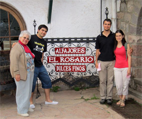 ADNTIIC 2011 - Excursion #1 :: La Cumbre :: Alfajor factory :: Professors Guillermo, Matías, Mrs. Delia and Virginia 
